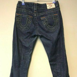 True Religion Bobby Bootcut Jeans Dark Wash Stitched Size 26W x 31"L
